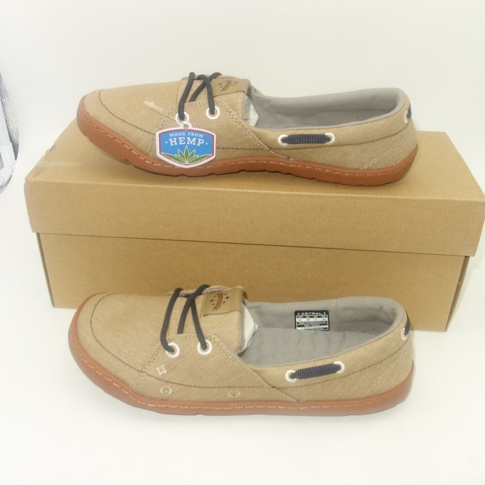 NEW Astral Hemp Porter 2.0 Boat Slip On Shoes Khaki Brown Women's 6